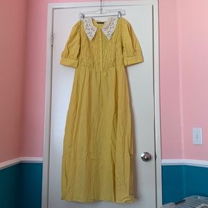 SHEIN Guipure Lace Collar Dress